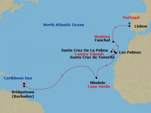 Itinerary schematic diagram