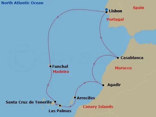 Itinerary schematic diagram