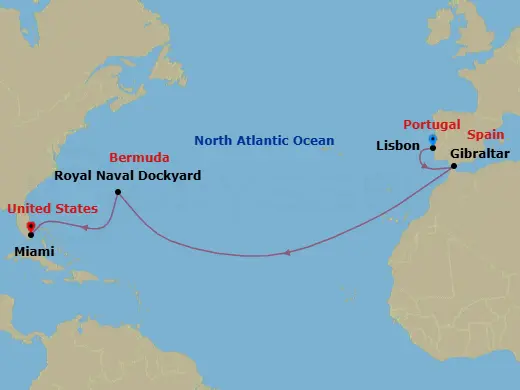 Itinerary schematic diagram