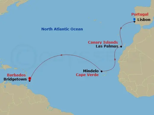Itinerary schematic diagram