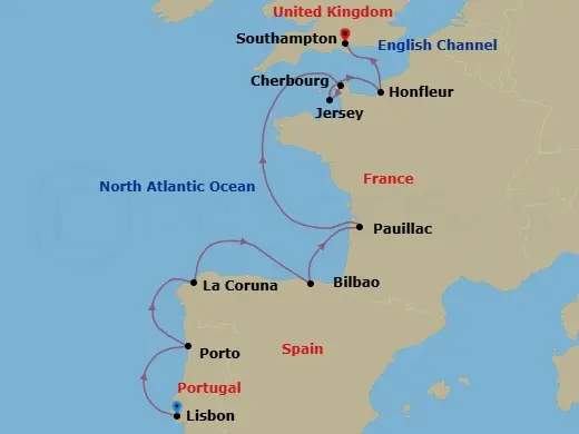 Itinerary schematic diagram