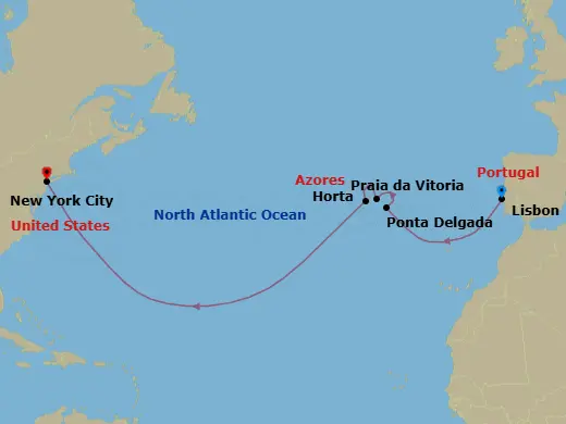 Itinerary schematic diagram