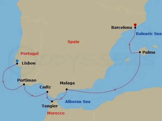 Itinerary schematic diagram
