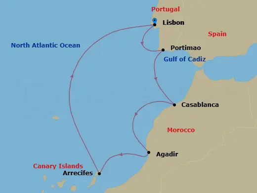 Itinerary schematic diagram