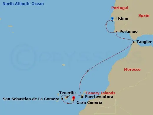 Itinerary schematic diagram