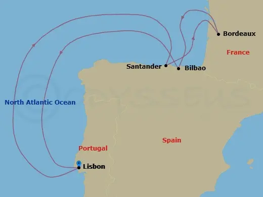 Itinerary schematic diagram