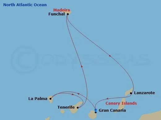 Itinerary schematic diagram