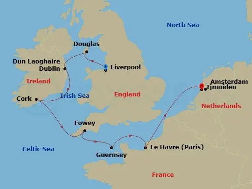 Itinerary schematic diagram