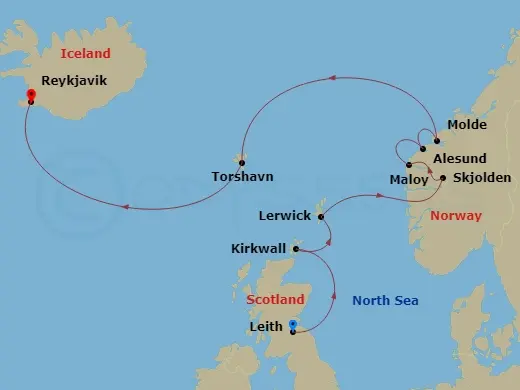 Itinerary schematic diagram
