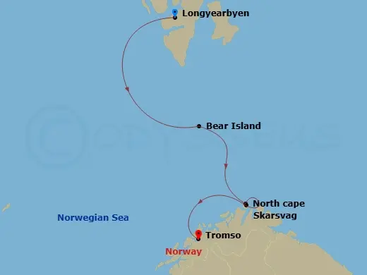 Itinerary schematic diagram