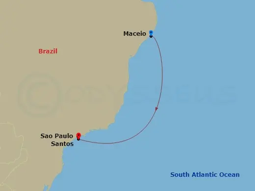 Itinerary schematic diagram