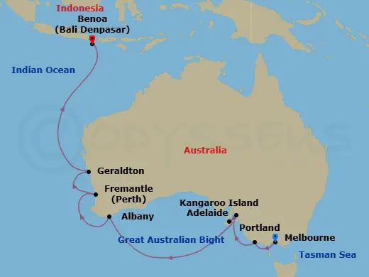 Itinerary schematic diagram