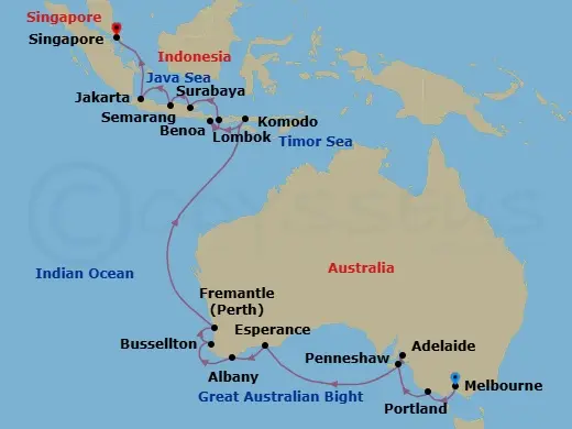 Itinerary schematic diagram
