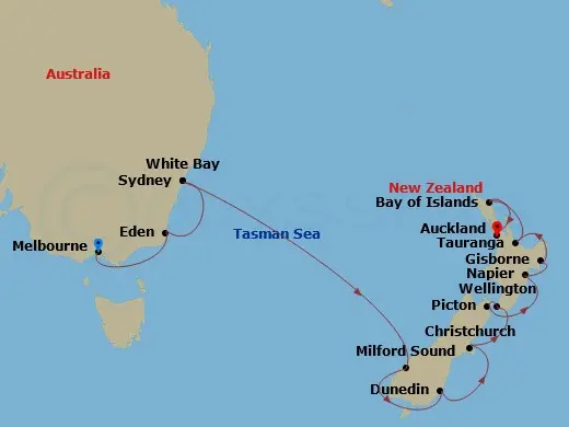 Itinerary schematic diagram