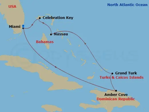Itinerary schematic diagram