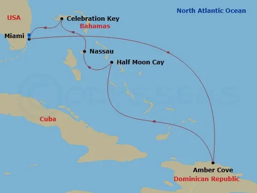 Itinerary schematic diagram