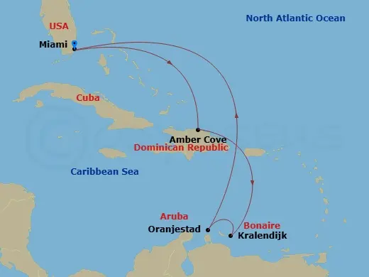 Itinerary schematic diagram
