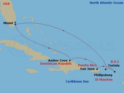 Itinerary schematic diagram