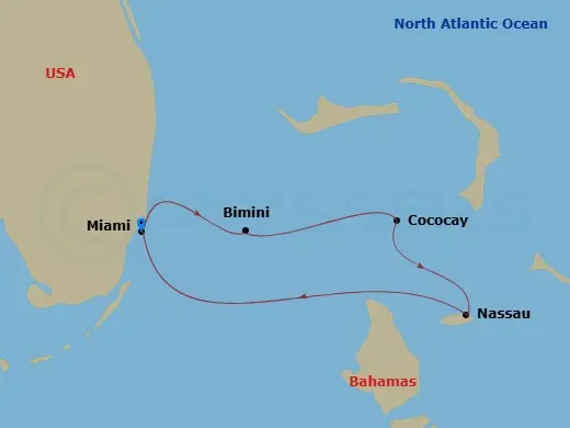 Itinerary schematic diagram