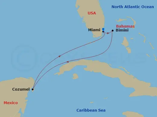 Itinerary schematic diagram