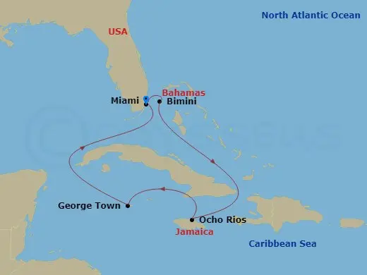 Itinerary schematic diagram