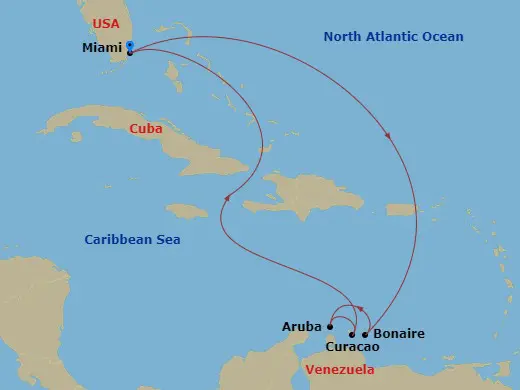 Itinerary schematic diagram