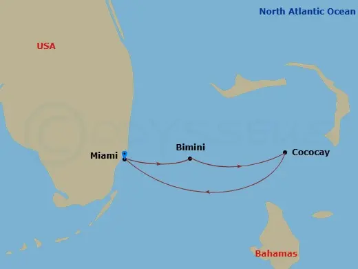 Itinerary schematic diagram