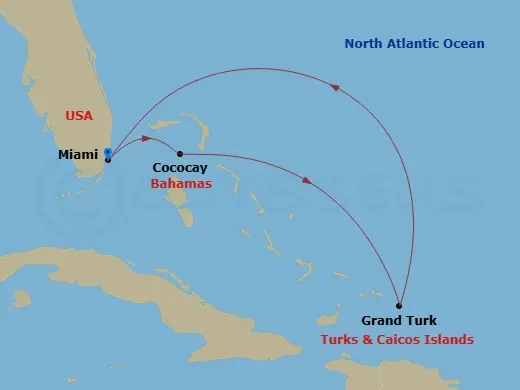 Itinerary schematic diagram
