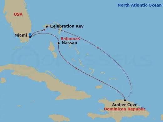 Itinerary schematic diagram