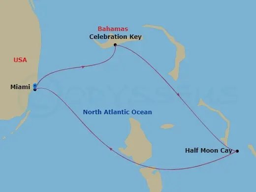 Itinerary schematic diagram