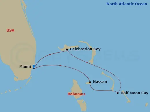 Itinerary schematic diagram