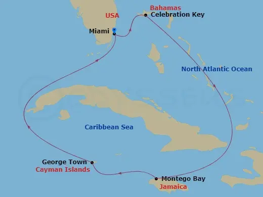 Itinerary schematic diagram