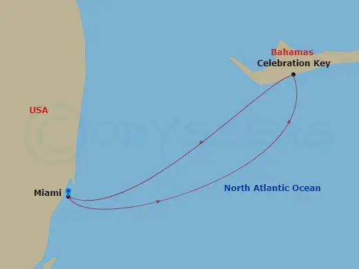 Itinerary schematic diagram