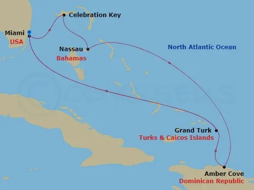 Itinerary schematic diagram