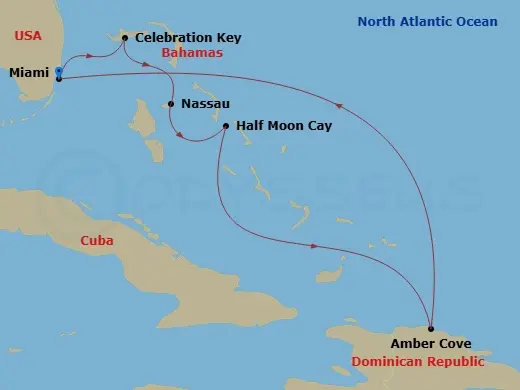 Itinerary schematic diagram