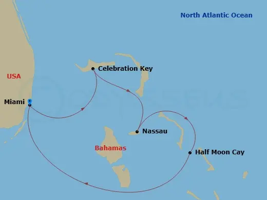 Itinerary schematic diagram