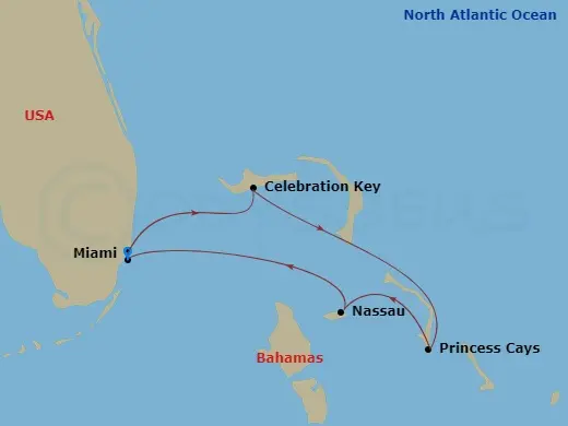 Itinerary schematic diagram