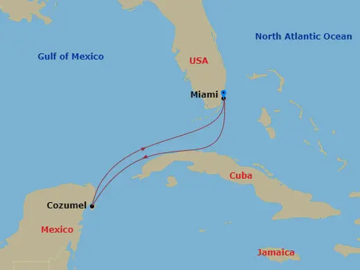 Itinerary schematic diagram