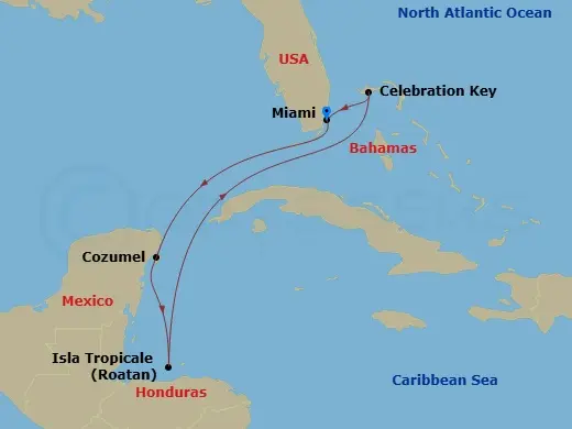 Itinerary schematic diagram