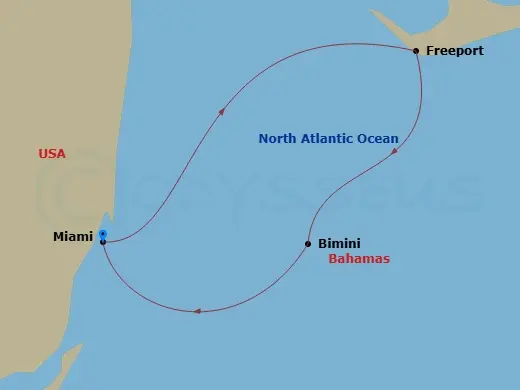 Itinerary schematic diagram