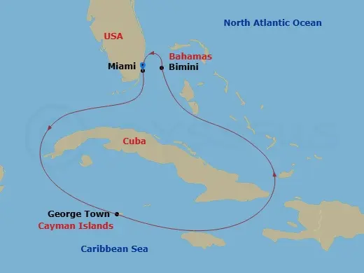 Itinerary schematic diagram