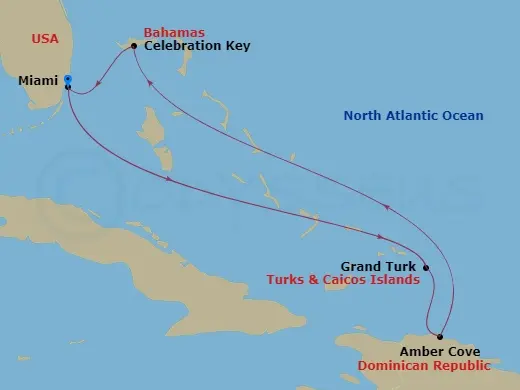 Itinerary schematic diagram