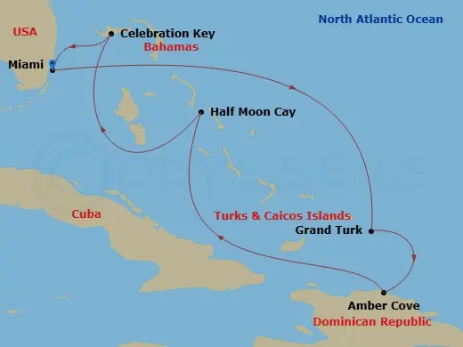 Itinerary schematic diagram