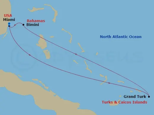 Itinerary schematic diagram