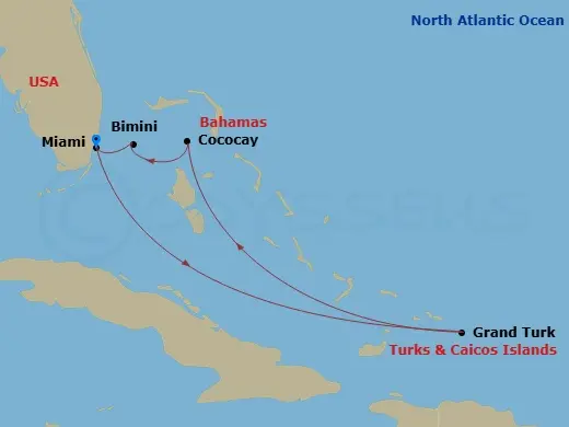 Itinerary schematic diagram