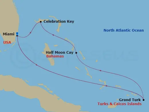 Itinerary schematic diagram