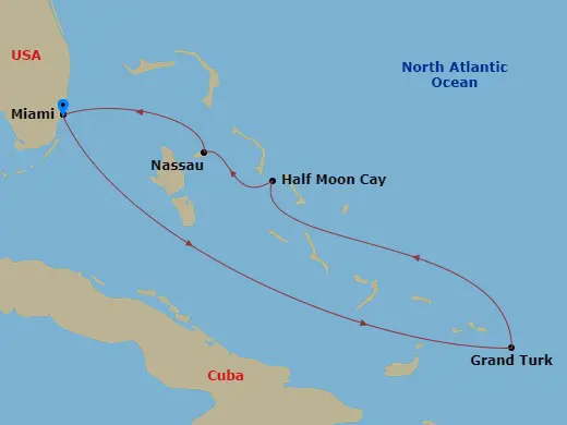 Itinerary schematic diagram