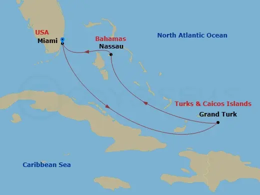 Itinerary schematic diagram