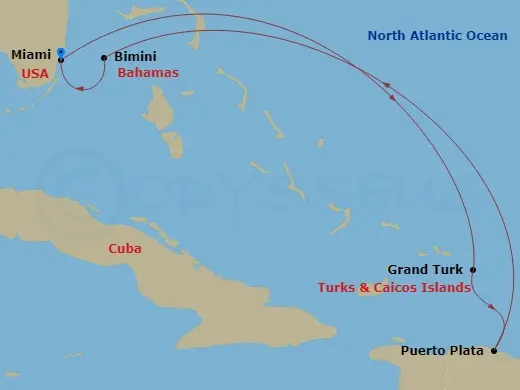 Itinerary schematic diagram