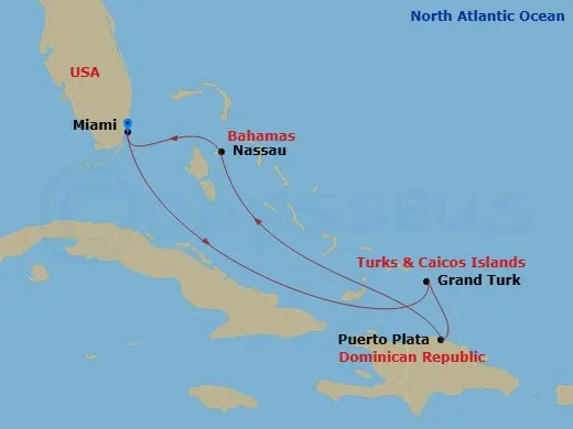 Itinerary schematic diagram